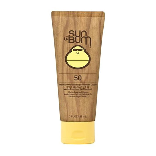 Sun Bum Original SPF 50 Sunscreen Body Lotion - Broad Spectrum Moisturizing Sunscreen with Vitamin E - Hawaii 104 Act Compliant (Made without Octinoxate & Oxybenzone) - Travel Friendly - 3 oz-FemmiqueWomen