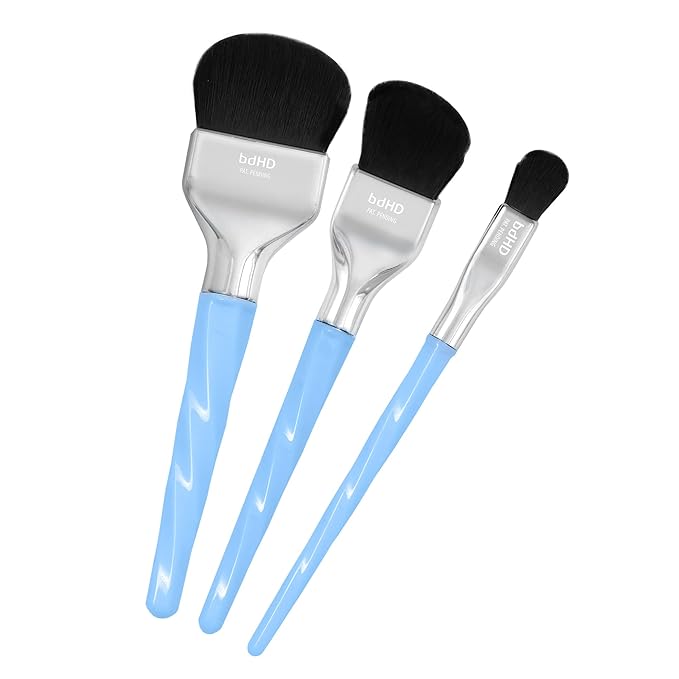 Bdellium Tools Professional Makeup Brush - Blue Double Dome Blender 3pc Brush Set-FemmiqueWomen