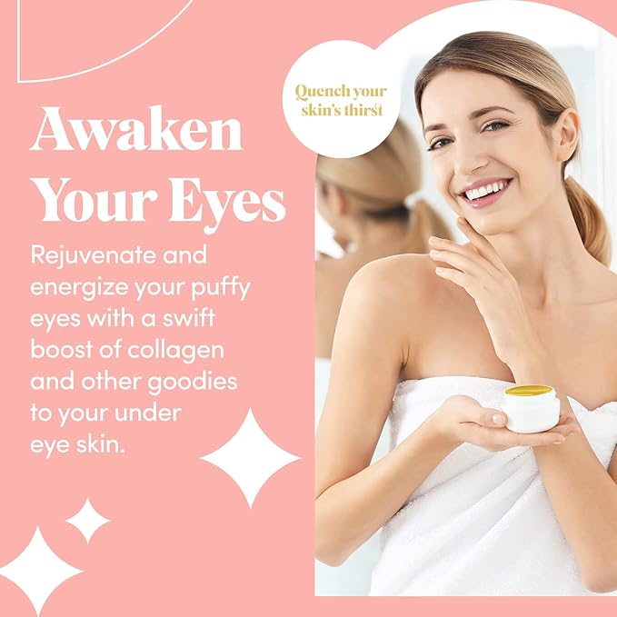 24K Gold Collagen Under Eye Mask - Bright Eyes Anti Aging Treatment-FemmiqueWomen