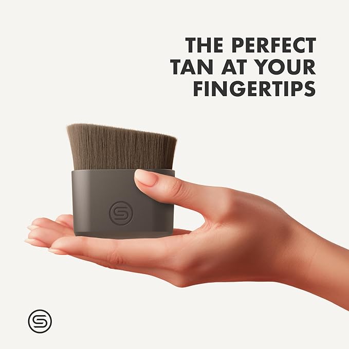 SONN Self Tanner Brushes - Body and Face Kabuki Brush Applicator for Fake Tan, Lotion, Makeup, and Sunscreen, Back Brush Applicator for Sunless Tanner and cream (Combo Pack)-FemmiqueWomen