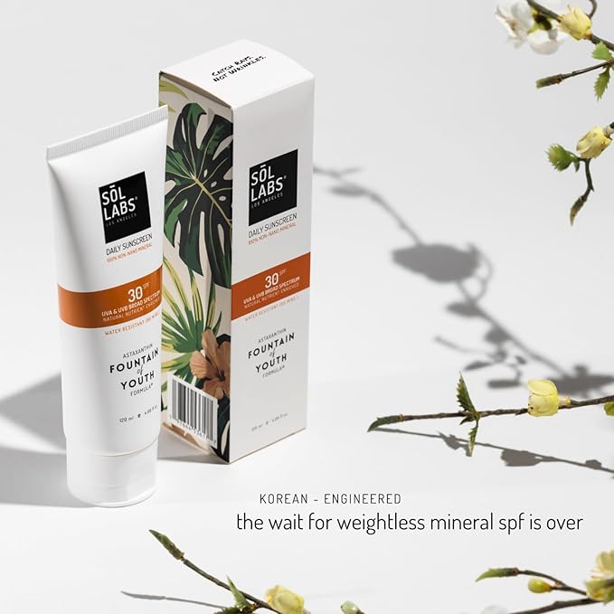 Natural Mineral Sun Screen SPF 30 for Face & Body – Lightweight, Hydrating & Moisturizing Sunscreen – Daily Sunscreen Moisturizer, No White Cast Zinc Oxide, Reef-Safe Korean Skin Care-FemmiqueWomen