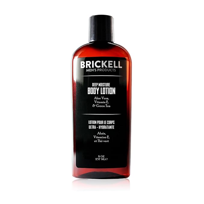 Brickell Men's Deep Moisture Body Lotion for Men, Natural and Organic Protects and Hydrates Dry Skin, 8 Ounce, Unscented-FemmiqueWomen