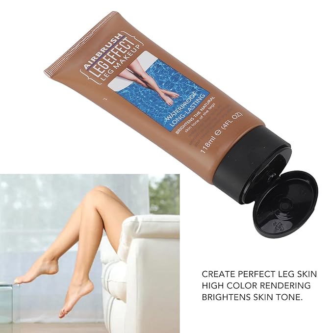 118ml Leg Makeup Lotion, Leg Body Makeup, Airbrush Legs, Body Makeup Waterproof Long Lasting Full Coverage Lightweight Leg Body Cosmetic for Wedding (3#)-FemmiqueWomen