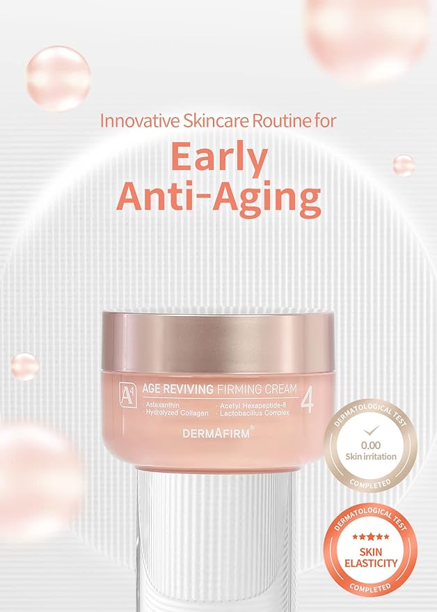 Dermafirm Age Reviving Firming Cream Facial Moisturizer A4 | Hydrating Face Moisturizer for Pore Firming & Skin Elasticity w/Collagen, Astasome & Peptide | No Animal Trials No Paraben 1.69 fl oz-FemmiqueWomen