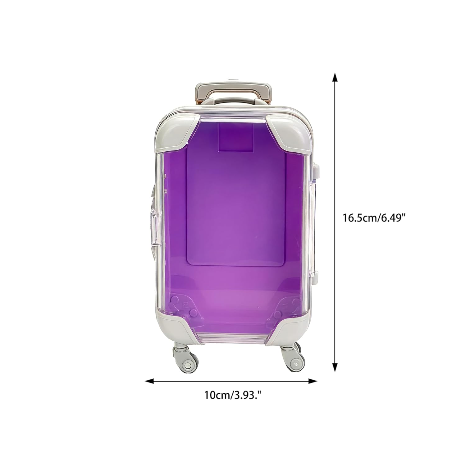 False Eyelash Storage Box, Portable Travel Organizer Mini Luggage False Eyelash Tray Makeup Tool (PURPLE)-FemmiqueWomen