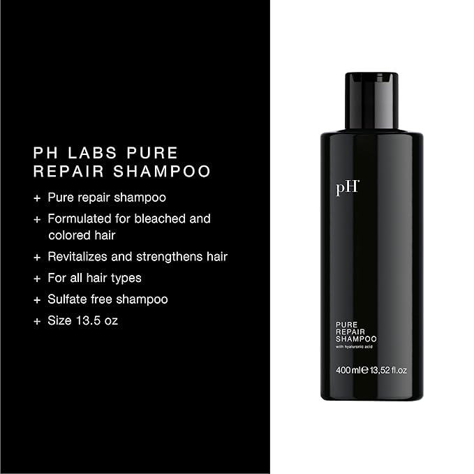 pH PURE HAIR Repair Moisturizing Shampoo 13.5 Oz - Hydrating Shampoo for Dry, Damaged & Color-Treated Hair - Revitalizing, Nourishing Formula to Restore Softness, Shine & Strength-FemmiqueWomen