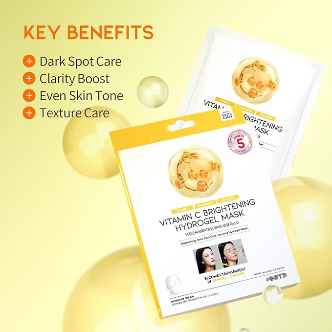 #OOTD Vitamin C Collagen Glutathione Hydrating & Firming Hydrogel Sheet Mask - Radiant Glow Gel Mask and Dull Skin (5pcs)-FemmiqueWomen