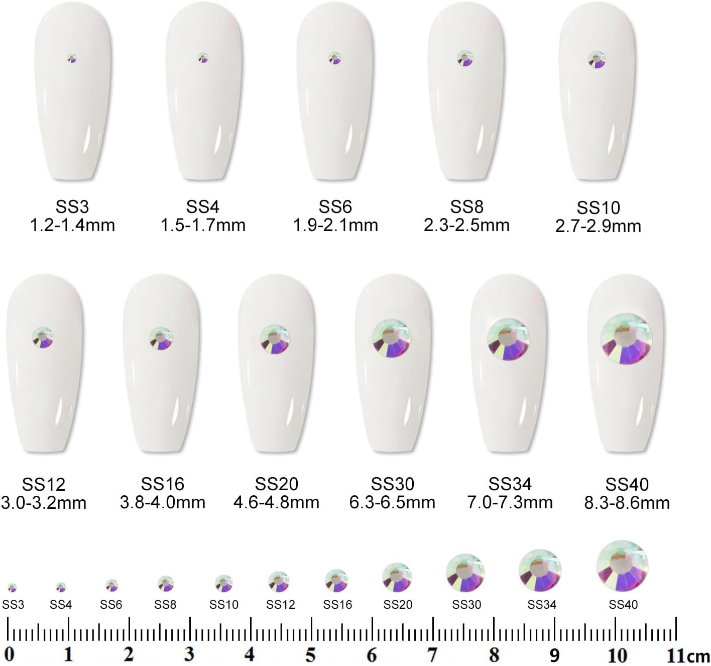 2000PCS SS16 Flatback Rhinestones | 12-Facet Diamond-Cut Glass Gems for Nail Art, Clothing, DIY Crafts |Glue-On Decoration Stones with Silver Backing(Crystal AB)-FemmiqueWomen