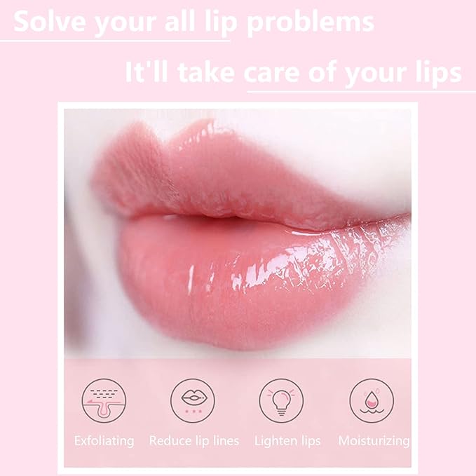 2PCS Bee Lip Balm Honey & Strawberry Lip Balm, Exfoliating Honey Pot Lip Balm Sleeping Lip Mask with Brush, Hydrating & Prevention Dry and Cracked, Lip Scrubs Exfoliator & Moisturizer-FemmiqueWomen