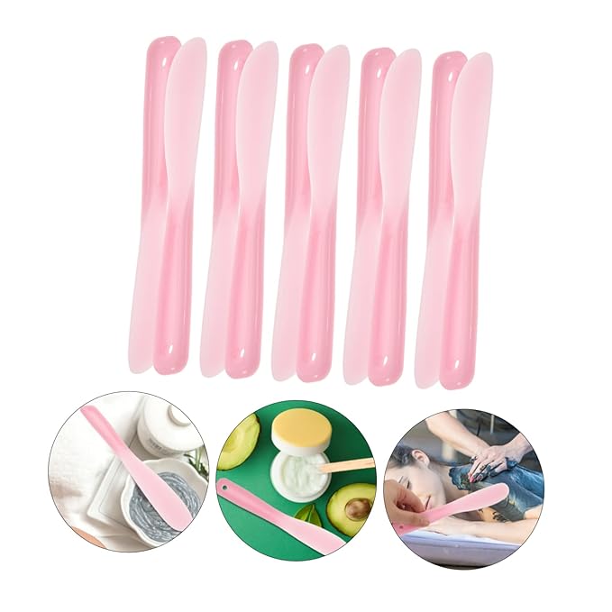10pcs Tool Stick Makeup Spatula Cosmetic Plate Mixer Cosmetic Mixer Silicone Stirring Tools Beauty Spatula Makeup Plate Spatula Makeup Mixing Tool Makeup Mixer Tool-FemmiqueWomen