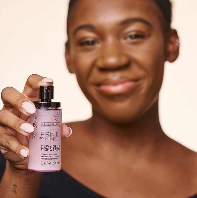 Catrice | Prime & Fine Illuminating Dewy Glow Spray | Transparent and Fast Drying Fixing Spray| Paraben Free & Vegan | Cruelty Free (Pack of 1)-FemmiqueWomen