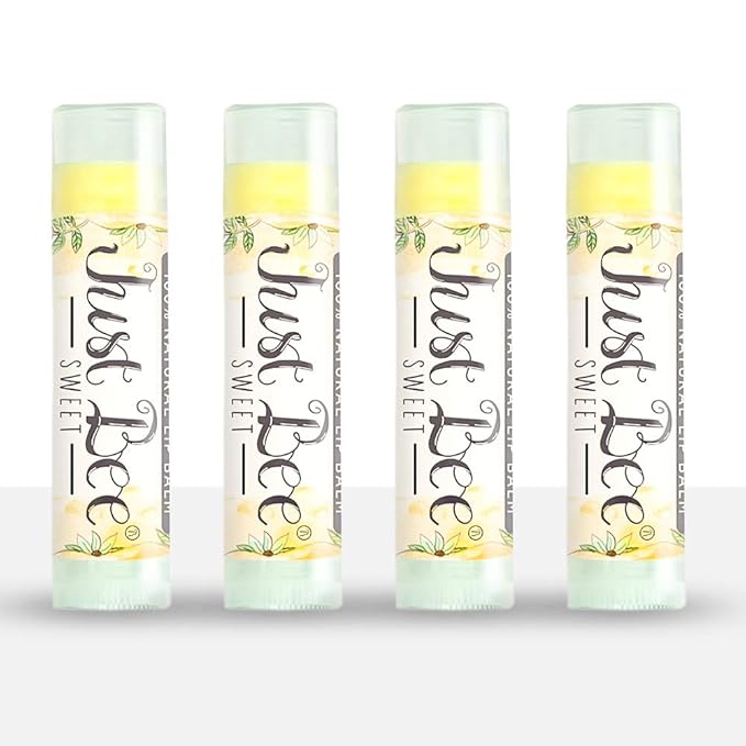 100% Natural Beeswax Lip Balm with Organic Oils (Sweet Honey, 4 pack)-FemmiqueWomen