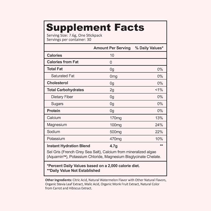 Instant Hydration Electrolytes Powder Packets - Electrolyte Drink Mix - Zero Sugar - Keto, Vegan, Gluten-Free, Non-GMO - Boost Recovery, Brain Health, Muscle & Tissue Support- 30 Sticks-FemmiqueWomen