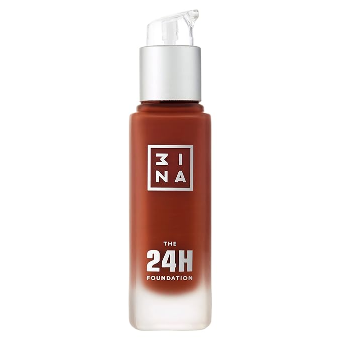 3INA The 24H Foundation 672-24H Long-Wearing Formula - Medium To High Buildable Coverage - Smooth Matte Finish - Expanded Shade Selection - Waterproof, Cruelty Free, Vegan Makeup - 1.01 Oz-FemmiqueWomen
