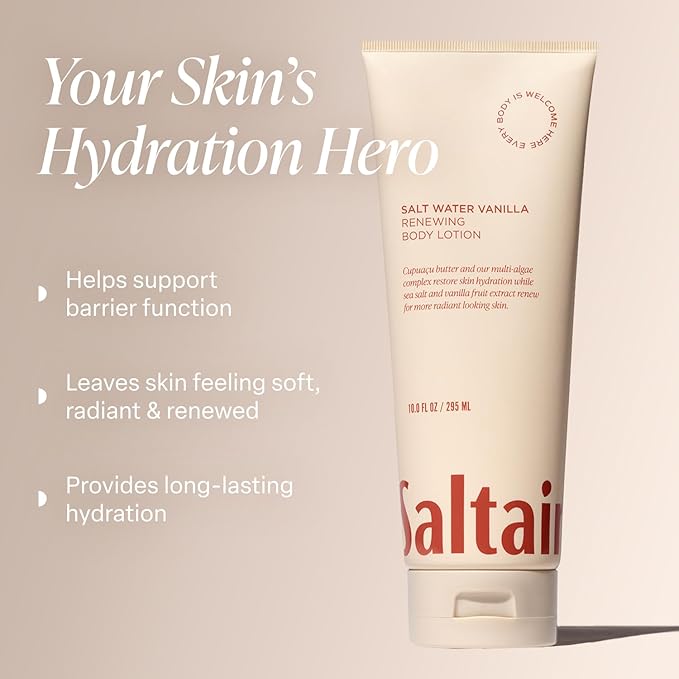 Saltair Body Lotion - 2 Pack Moisturizing Lotion For Dry Skin. Salt Water Vanilla Scented Hydrating Body Cream with Nourishing Moisturizer Formula. Skin Care for Women and Men. 2x 10oz Tubes-FemmiqueWomen