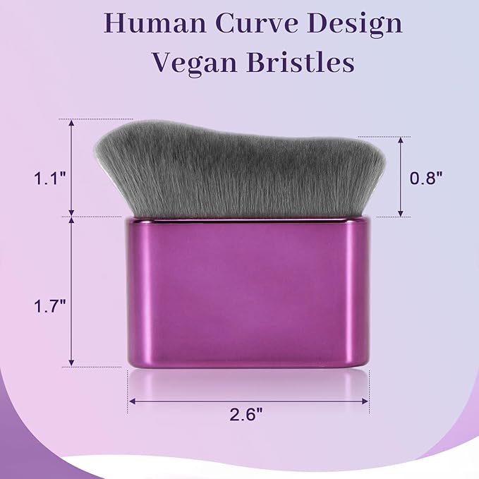 Self Tanner Brush for Body & Face - Kabuki Makeup Brush for Self-Tanner,Tanning Mousse,Foundation & Bronzer | Streak-Free Application,Super Soft Bristles,Professional Tanning & Body Makeup Tool-FemmiqueWomen