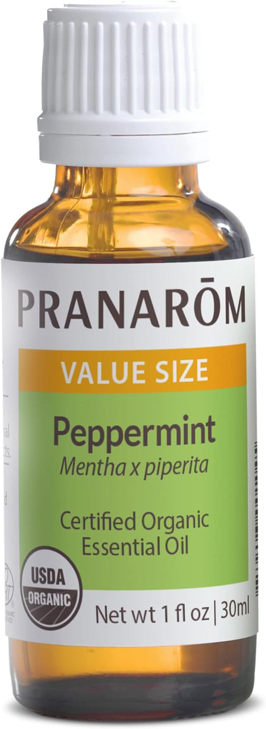 Pranarom USDA Certified Organic Peppermint Essential Oil (30ml), 100% Pure Undiluted Therapeutic Grade from India for Aromatherapy, Diffuser, Topical, Cooling, Massage & Relaxation-FemmiqueWomen