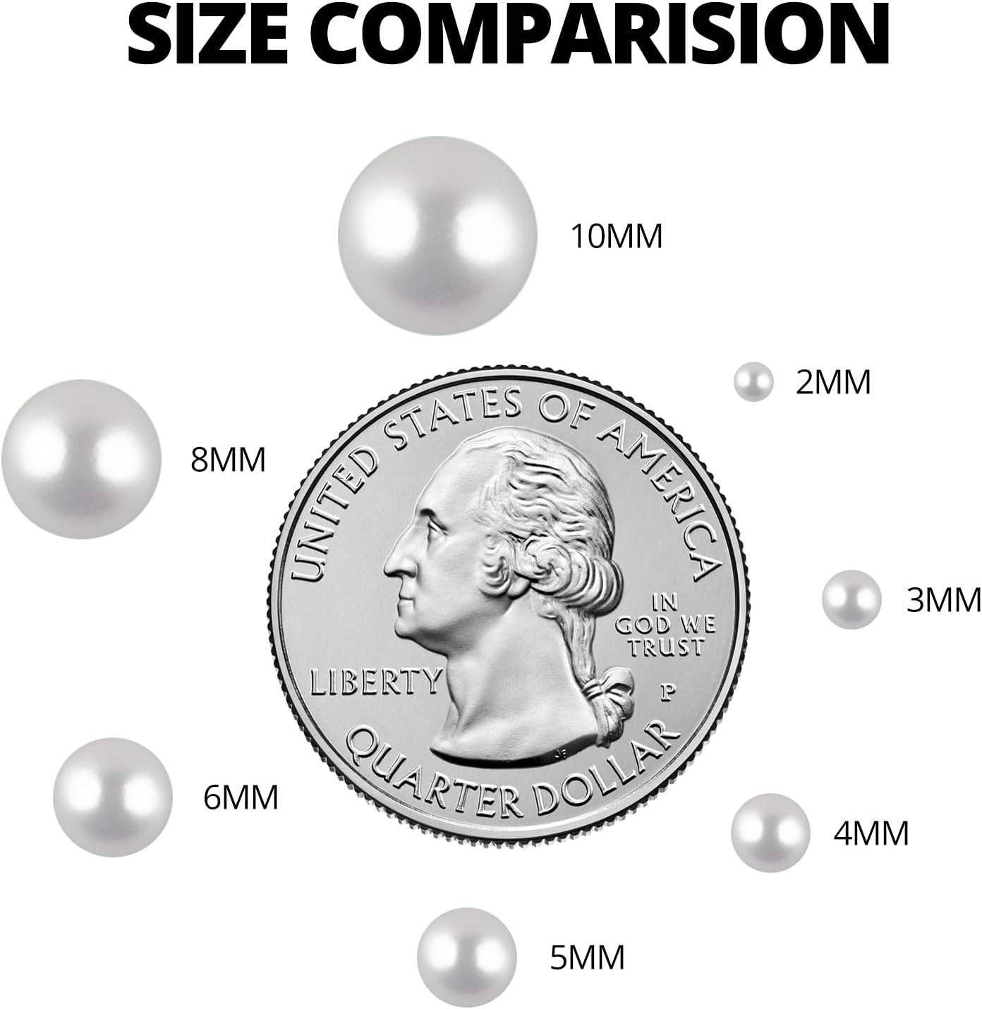 16000Pcs Flatback Pearls for Crafting, White Flat Back Assorted Sizes 2/3/4/5/6/8/10mm Half Pearl Beads Bedazzling for Crafts Clothing Tumbler Shoes Wedding Gown Nails with B7000 Jewelry Making Glue-FemmiqueWomen