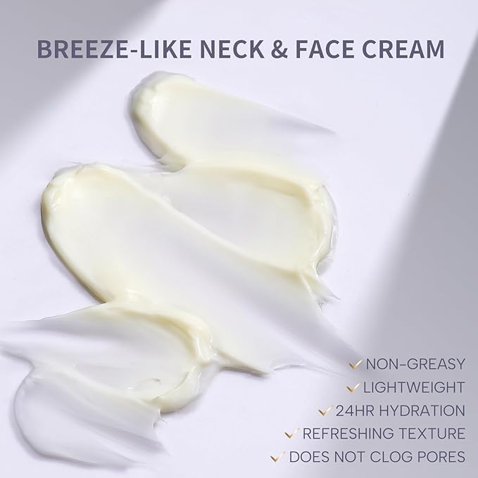 Firming Neck Cream & Anti-Wrinkle Face Cream with Coenzyme Q10, Unscented Skin Firming Neck Cream, Anti Aging Facial Moisturizer for Sensitive Skin, 1.76 Oz Jar-FemmiqueWomen