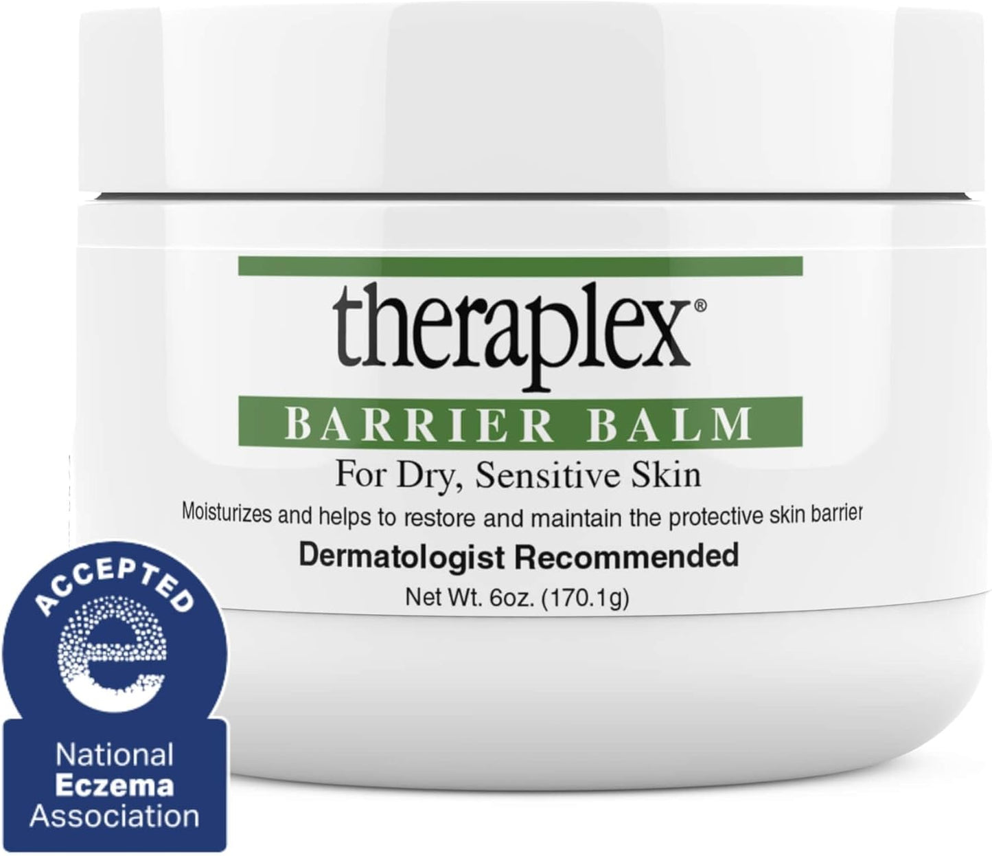 Theraplex Skin Barrier Balm- Barrier Repair Moisturizer Cream Body Balm Dry, Sensitive Skin - No Parabens or Preservatives, Noncomedogenic and Hypoallergenic - Dermatologist Recommended - 6 Oz-FemmiqueWomen