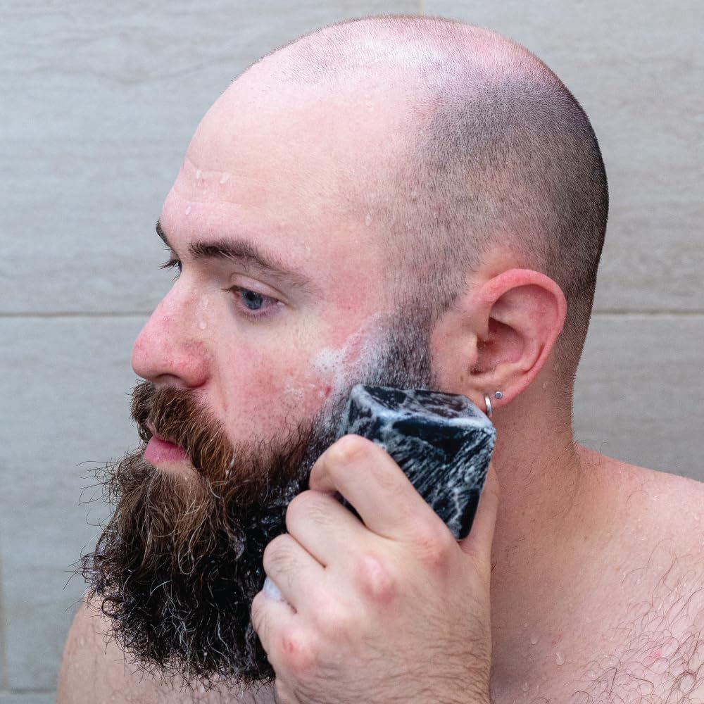 ZEUS Beard Wash Bar for Men, All-Natural Hydrating Shampoo, Skin-Clarifying Soap & Beard Care Cleanser with Natural Ingredients, Anti-Itch & Gentle on Skin (Made in USA) Sandalwood-FemmiqueWomen