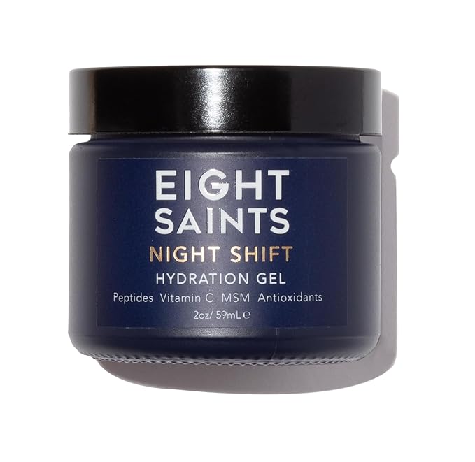 Eight Saints Night Shift Anti-Aging Gel Face Moisturizer, Natural and Organic Anti Wrinkle Night Cream Gel For Face To Reduce Fine Lines and Wrinkles, 2 Ounces-FemmiqueWomen