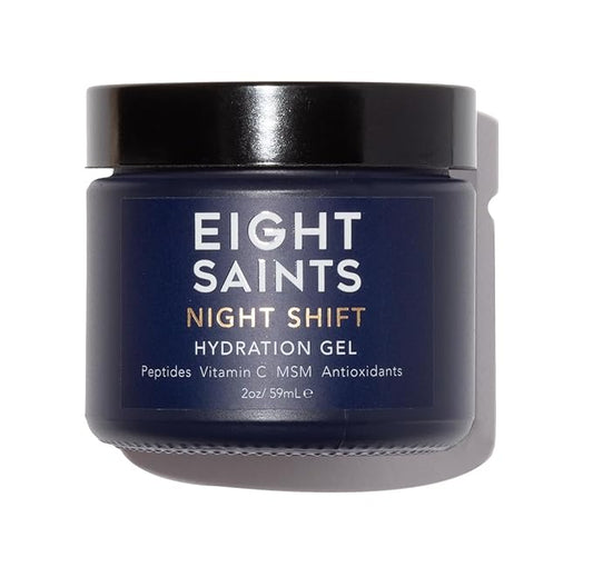Eight Saints Night Shift Anti-Aging Gel Face Moisturizer, Natural and Organic Anti Wrinkle Night Cream Gel For Face To Reduce Fine Lines and Wrinkles, 2 Ounces-FemmiqueWomen