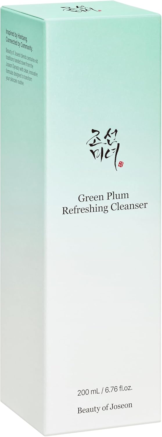 Beauty of Joseon Green Plum Refreshing Cleanser Gel Type Deep Pore Cleansing, Acne Face Wash, Blackhead Remover for All Skin Types, Korean Skincare 200ml, 6.76 fl.oz-FemmiqueWomen