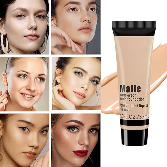 1 Pack Liquid Foundation Cream for Face Makeup,Durable Full Coverage Matte Concealer Make Up,Oil Control & Waterproof Base Primer -1 Fl.Oz (BEIGE 7#)-FemmiqueWomen