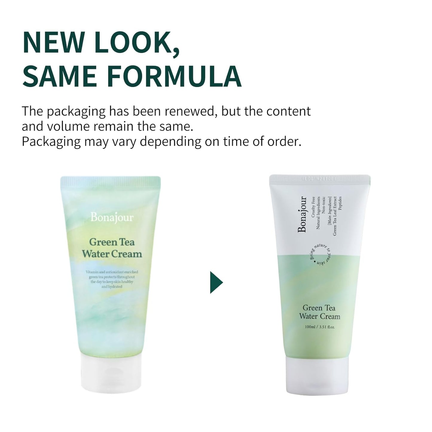 BONAJOUR] Green Tea Water Bomb Vegan Moisturizing Facial Gel Cream for sensitive skin - Daily hydrating Moisturizer 3.38 Fl. oz -FemmiqueWomen