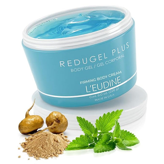 L’EUDINE Redugel Plus Skin Tightening Cream for Body, Firming Cream with Mint Oil, Field Horsetail, Marine Algae, Maca Extract, Skin Firming and Tightening Lotion – 8oz-FemmiqueWomen