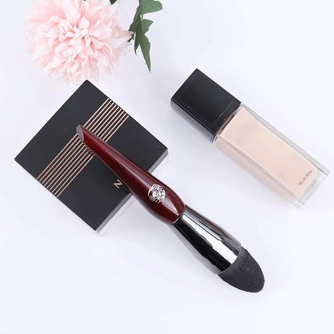 ENERGY Concealer Brush,Tapered Kabuki Foundation Makeup Brush for Under Eye Concealing Blending Liquid Cream Setting Powder Make Up for Full Coverage Cosmetic Applicator Soft Dense Makeup Tool-FemmiqueWomen