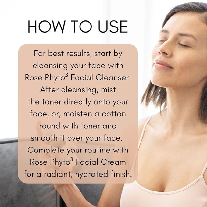 Organic Phyto³ Rose Water Facial Toner Spray - Pure Rosewater for Face, with Acaí and Herbal Extracts - Eco-Friendly and Vegan - Hydrating Rose Water Organic Face Spray (4 oz)-FemmiqueWomen