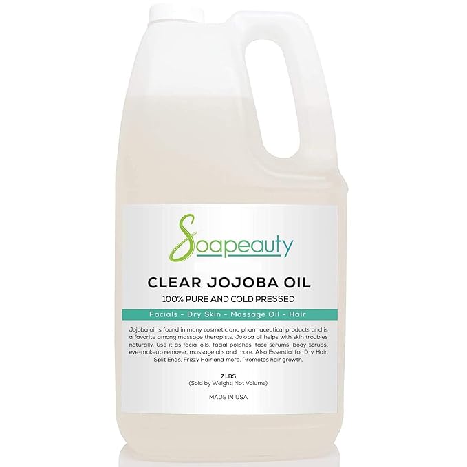 Soapeauty Clear Jojoba Oil | 100% Pure & Natural | Refined, Cold Pressed, Hexane Free | Moisturizing Oil for Skin, Face, Hair & Nails | 7 Pound-FemmiqueWomen