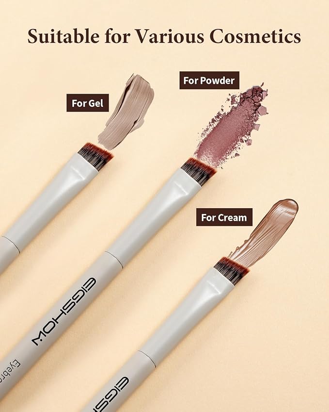 Eyebrow Brush, Dual-ended Angled Eyebrow Brush for Brows or Lashes D108 - Black-FemmiqueWomen