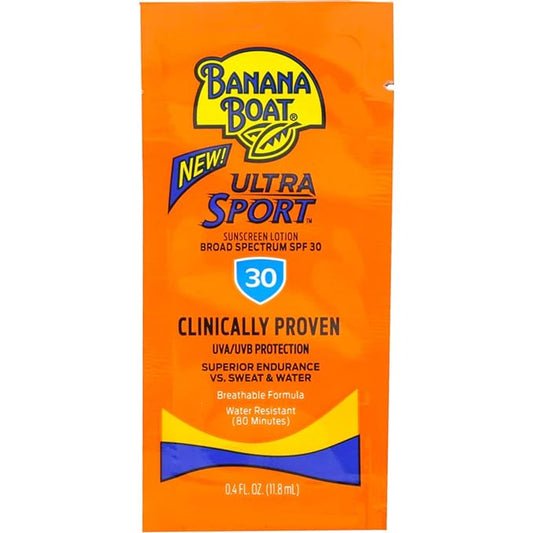 Banana Boat Sport Sunscreen, SPF 30 Protection lotion, Travel Packets 200 Count (Pack of 1)-FemmiqueWomen