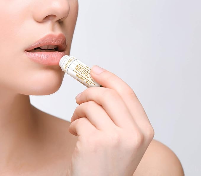 32-Pack Lip Balm in Bulk by Naturistick. Assorted Scents. 100% Natural Ingredients. Includes Mini Display Fishbowl. Best Beeswax Chapstick for Dry, Chapped Lips. Made in USA-FemmiqueWomen