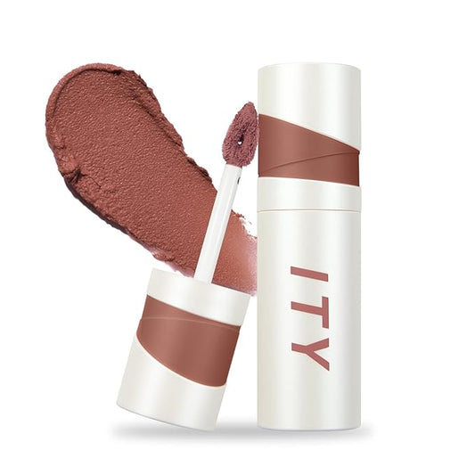 ITY Velvet Matte Finish Lip Stain-Mousse Textured Lip Clay, Nude Shade, Conceals Lip Lines, Rich Pigment Lip Tint Lipsticks, 0.14 oz (4g) in Berrylicious-FemmiqueWomen