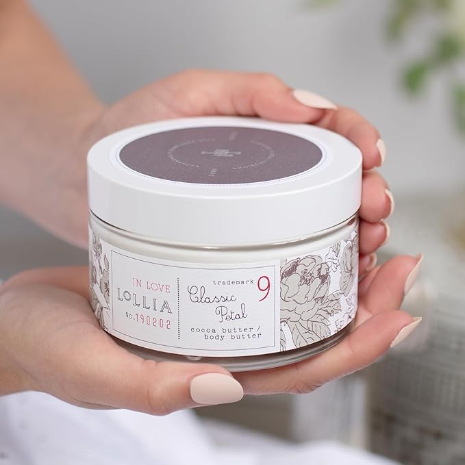 LOLLIA In Love Body Butter, 5.5 oz. - Classic Petal Fragrance - Shea Butter & Cocoa Butter, Body Lotion for Women, Hydrating & Smooth Body Moisturizer-FemmiqueWomen