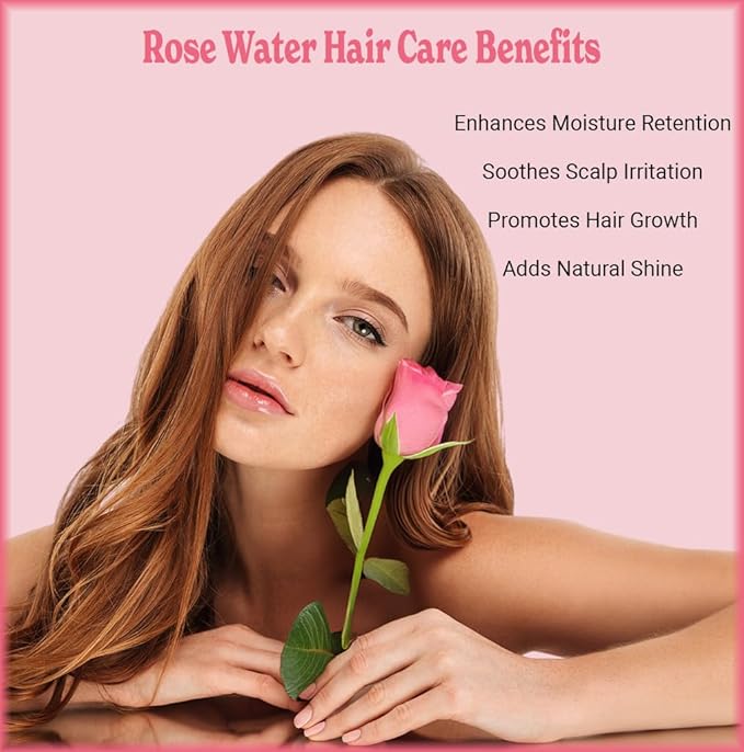 Natural Born Oils 8oz Rose Water Hydrosol, 100% Pure and Natural, Organic, Steam-distilled, Facial Toner Cleanser, with Sprayer, 8-Rose-Water-FemmiqueWomen