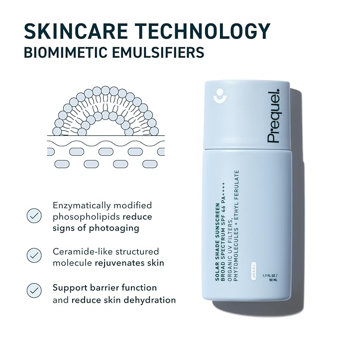 Skin Solar Shade - Moisturizing Face Sunscreen SPF 46 PA++++ Broad Spectrum UV Protection. Hydrating Sunblock for Dry Skin. Lightweight Travel Size Sun Protection, 1.7oz-FemmiqueWomen