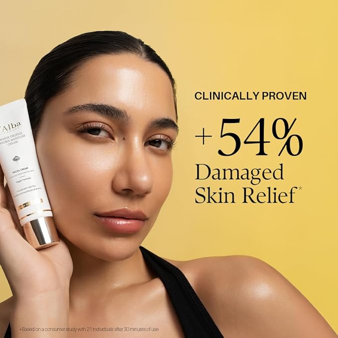 d'alba Piedmont White Truffle Double Moisture Cream, 2-in-1 Face Moisturizer, Vegan Skincare, Vegan Collegen, Skin Firming and Tightening, Dual Formula in ONE tube, Korean Skin Care (2.02 oz)-FemmiqueWomen
