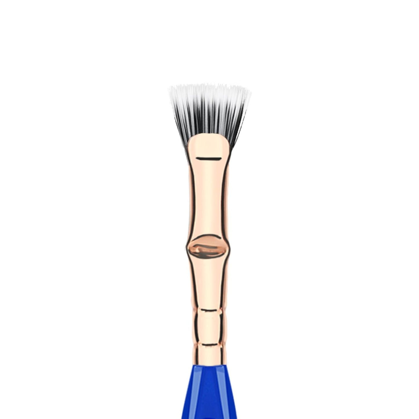 Bdellium Tools Professional Makeup Brush - Golden Triangle 730 Bent Mascara Fan - With All Vegan and Soft Synthetic Fibers, For Applying Mascara (Blue, 1pc)-FemmiqueWomen