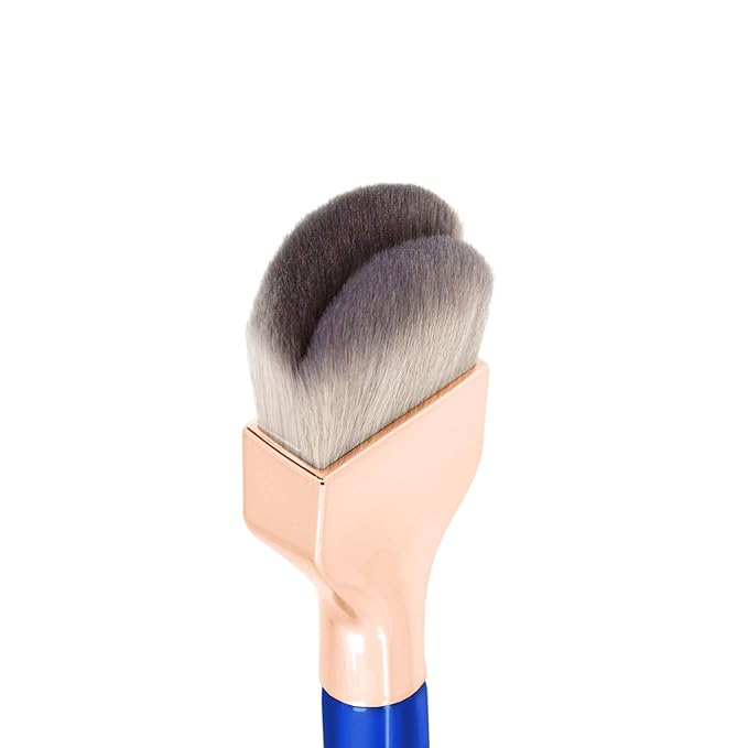 Bdellium Tools Professional Makeup Brush - Golden Triangle 972 Large Rounded Double Dome Blender - With All Vegan and Soft Synthetic Fibers, For Foundation Application & Blending (Blue, 1pc)-FemmiqueWomen