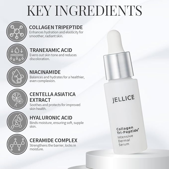 Intensive Dermal Collagen Tripeptides Serum for Face - Collagen Serum for Women with All Skin Types - Enhanced Hydration & Nourishment - Japanese Cosmetics - 1.01 fl oz-FemmiqueWomen