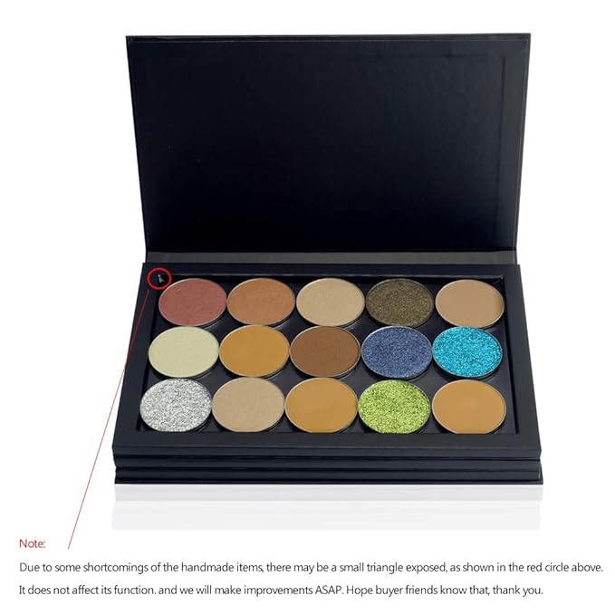 3-Layer Book Shaped Magnetic Eyeshadow Palette Large Empty Makeup Storage Box-FemmiqueWomen