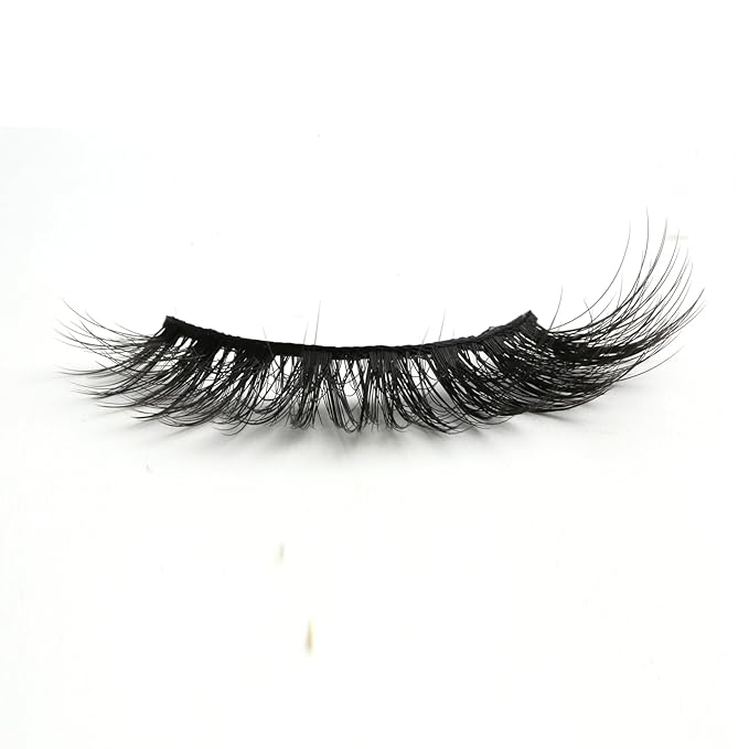 SUNWELL False Eyelashes 16mm Mink Lashes Cat Eye Lashes Strips 8D Fluffy Faux Mink Lashes Soft Wispy Luxury Volume Fake Lashes 10 Pairs Pack-FemmiqueWomen