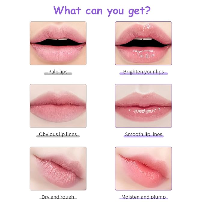 2PCS Honey Pot Lip Balm, Lip Balm Honey Pot with Brush, Cherry Blossom Lip Balm for Dry Cracked Lips, Lip Scrubs Exfoliator & Moisturizer, Hydrating Lip Sleeping Mask-FemmiqueWomen