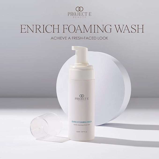 Project E Beauty Enrich Foaming Wash Gentle Cleansing | Moisturizing Daily Face Cleanser | Removes Dirt & Excess Oil | Brightens Skin | Hydrating Formulation | Clear & Smooth Skin | 150ml-FemmiqueWomen