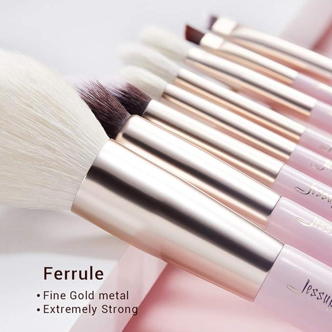 Jessup Makeup Brushes Set Professional Makeup Brush Eyeshadow Blending Powder Foundation Blusher Concealer 25pcs with Cosmetics Storage Box, Blushing Bride T295-FemmiqueWomen